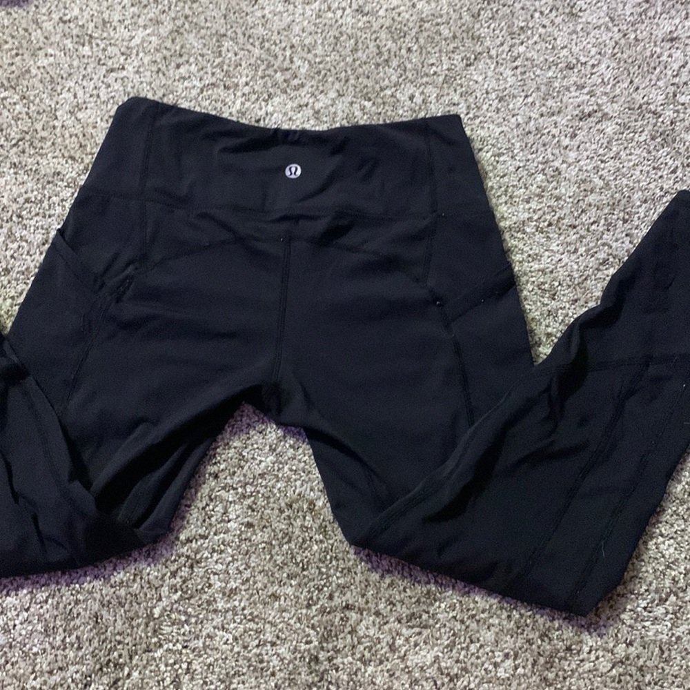 lululemon black align leggings with pockets